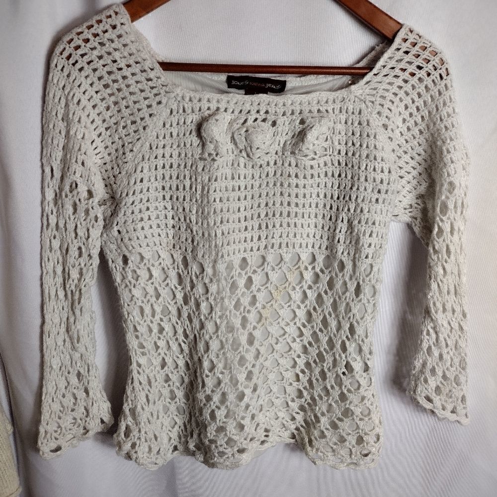 Jones wear jeans crochet sweater